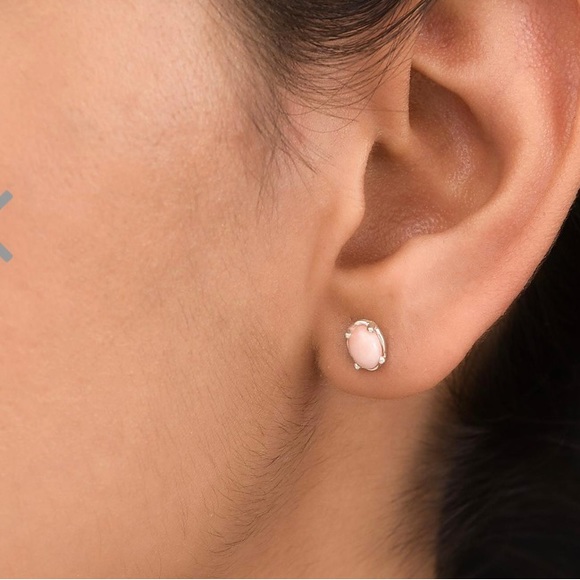 Jewelry - Oregon Peach Opal Stud Earrings in Sterling Silver. Brand New